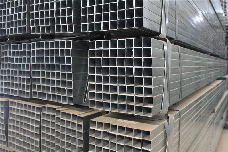 Țeavă de oțel pătrată galvanizată la cald Shs 40X40X2.0mm Q235B Q355b ASTM A500 Gi țeavă pentru construcții